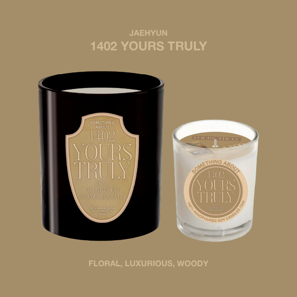 "1402 Yours Truly" Jar Candle 150ml (Jaehyun, NCT127) 100% Handpoured Scented Soy Candle — Something