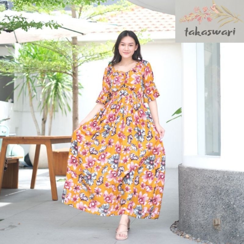 Dress Sabrina Lengan Lonceng || Baju Pantai Wanita Bali Murah || Dres Bali Murah