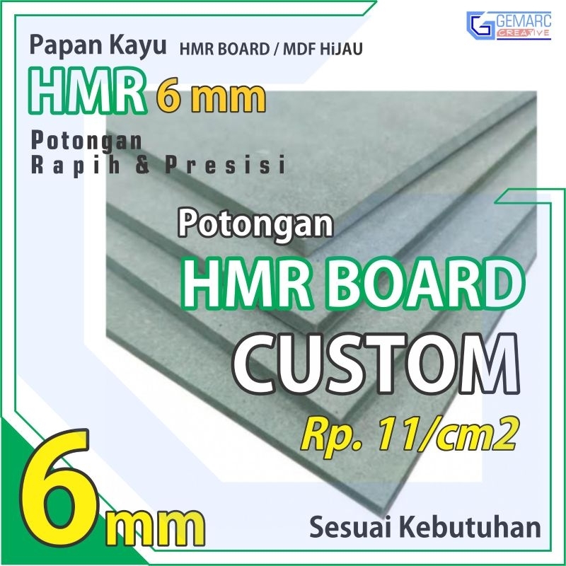 HMR 6mm / MDF Hijau CUSTOM