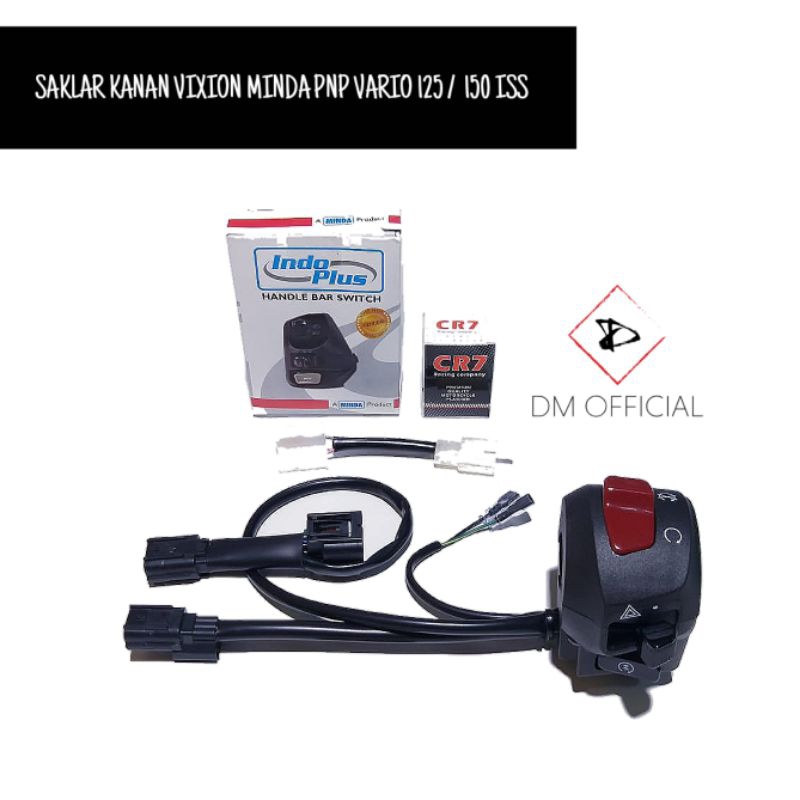 SAKLAR KANAN HAZARD VIXION R ORIGINAL MINDA 100% PNP VARIO 125 & 150 TAHUN 2018 - 2022