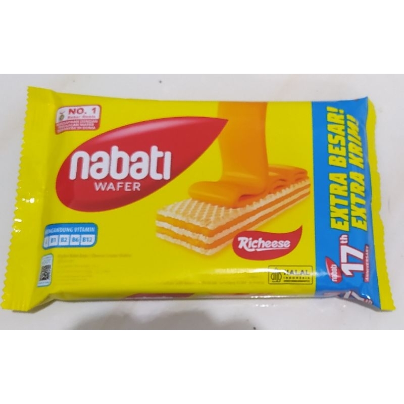 

Nabati 43 gr Keju atau wafer 2000 keju 1 karton