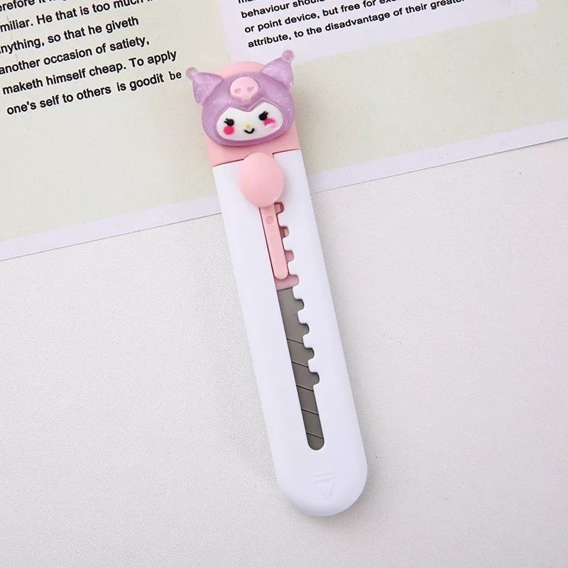 

Cutter Sanrio Cinnamoroll Kuromi melody Lucu Kawai Aestetic Stationary