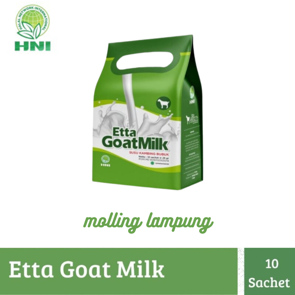 

Etta Goat Milk (EGM) - Susu Kambing Etawa HNI HPAI isi 10 Sachet