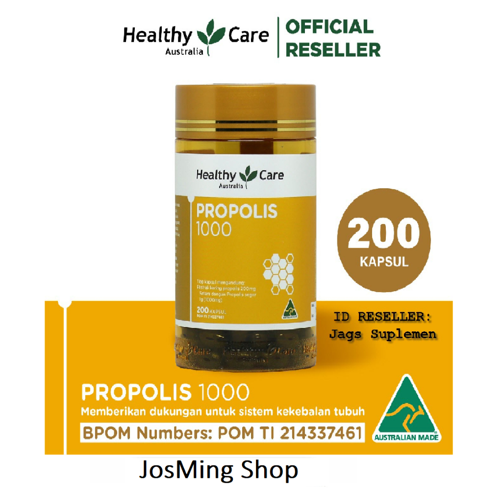 HEALTHY CARE PROPOLIS 1000 MG 200 KAPSUL BPOM