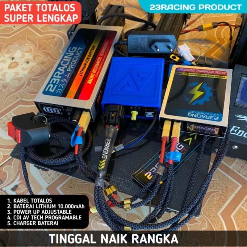 JUPITER Z / MIO - PAKET PENGAPIAN SUPER LENGKAP - TINGGAL NAIK RANGKA - BATERAI 10.000mAh CDI POWER-