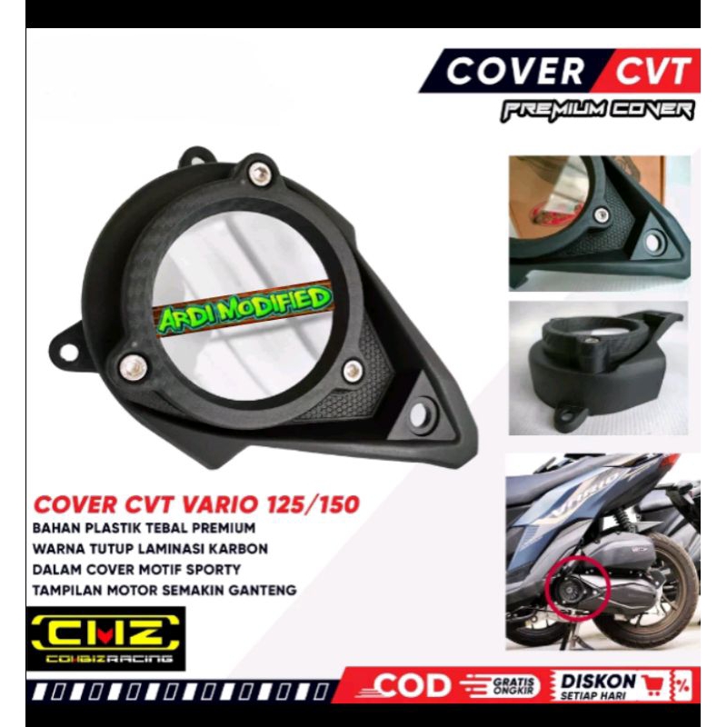 cover duck cvt vario 150 vario 125 led transparan