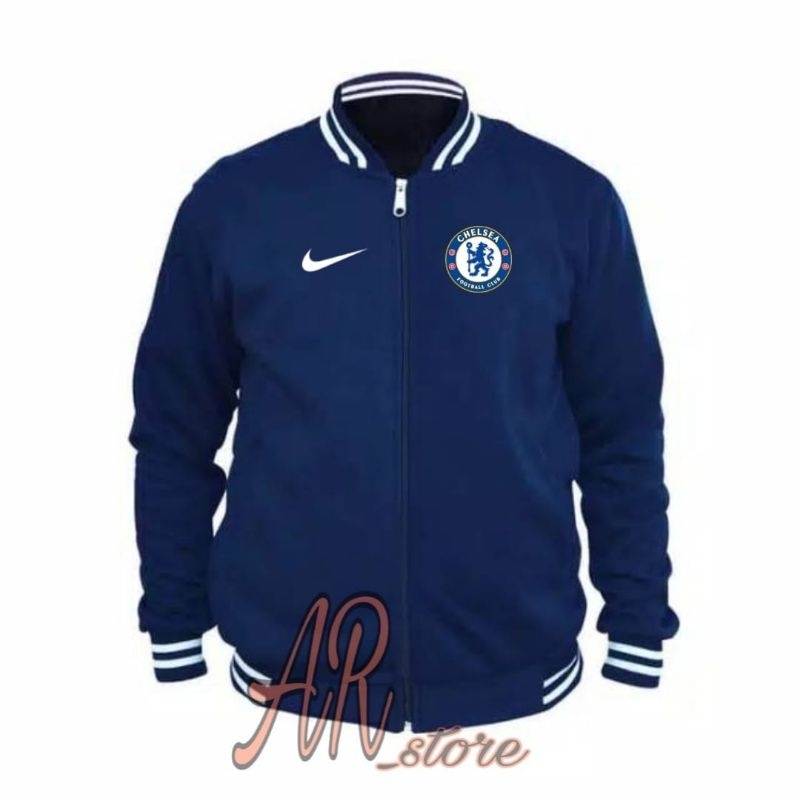 JAKET BOLA LOGO CHELSEA FC JAKET VARSITY PRIA WANITA TERBARU