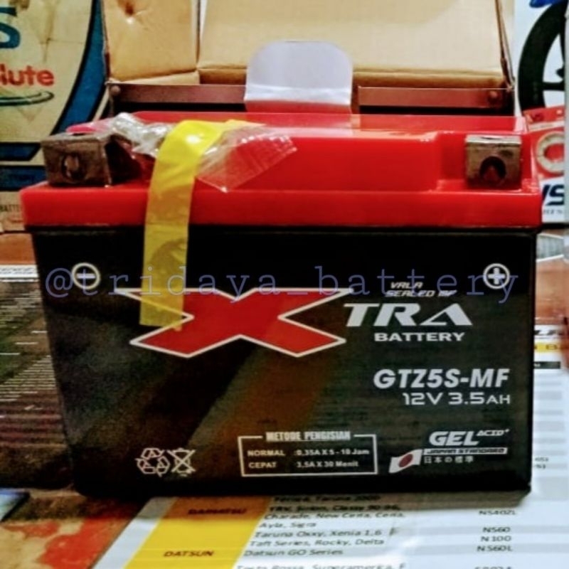Xtra battery GTZ5S 12 Volt 3.5 amper aki kering motor matic mio, beat, fino dll.