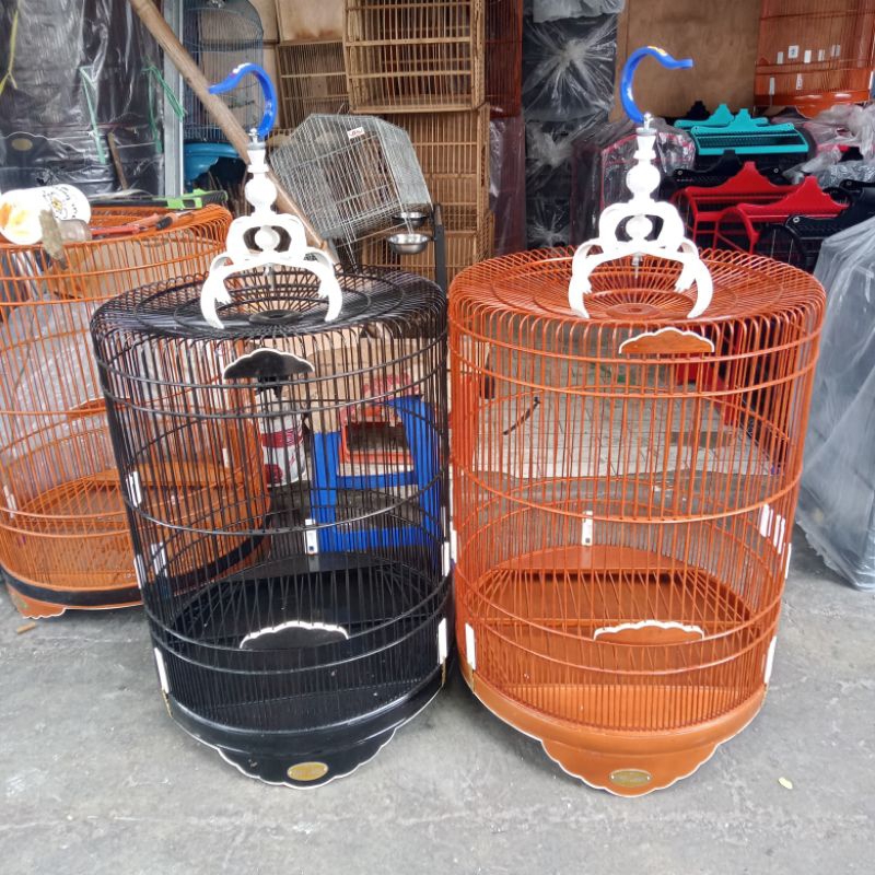 sangkar/ kandang murai Rafi jaya no 3 warna coklat aklirik (grab)