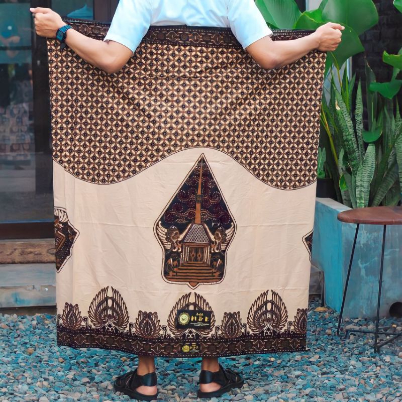 Sarung wayang pria dewasa kain premium super coksu hitam hijau batik Pekalongan asli kain rayon