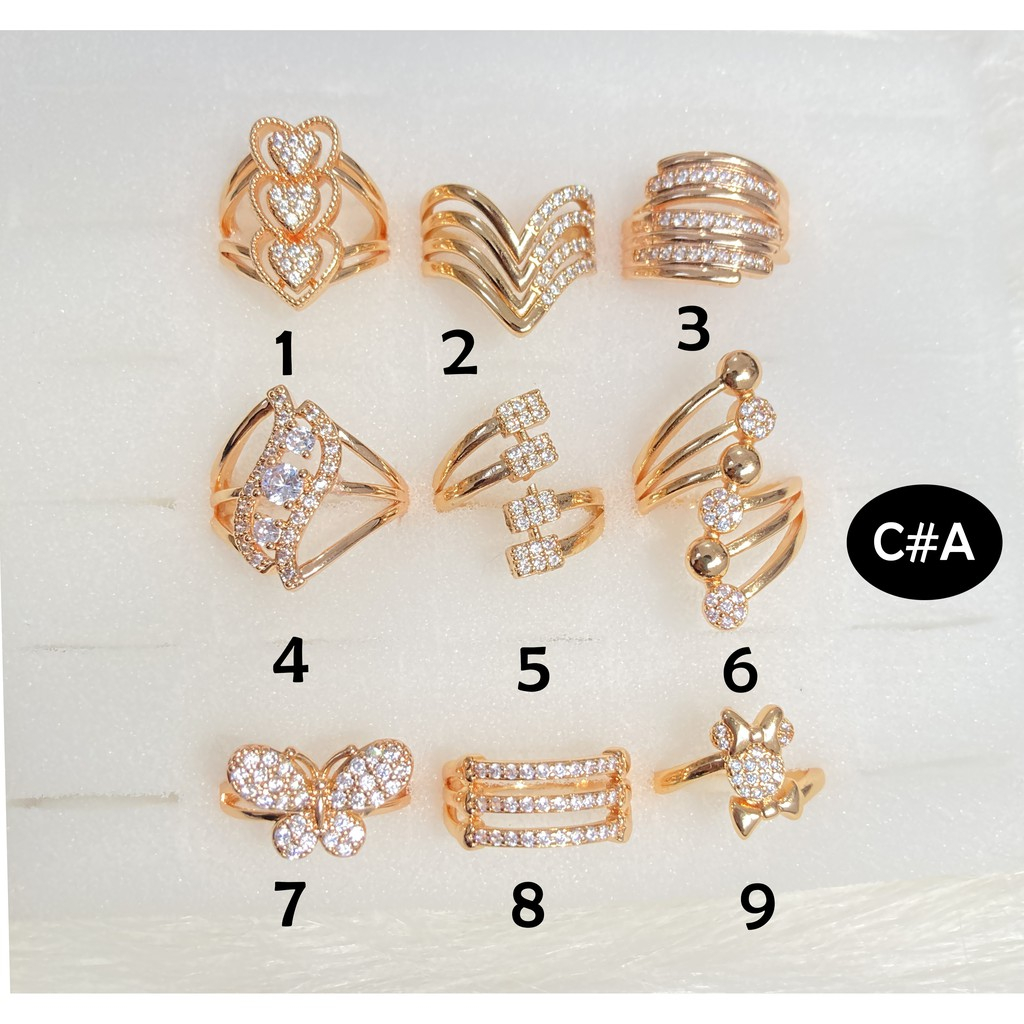 Maureen - Cincin Lapis Emas 24k Persis Mas Asli ( Anti Karat )