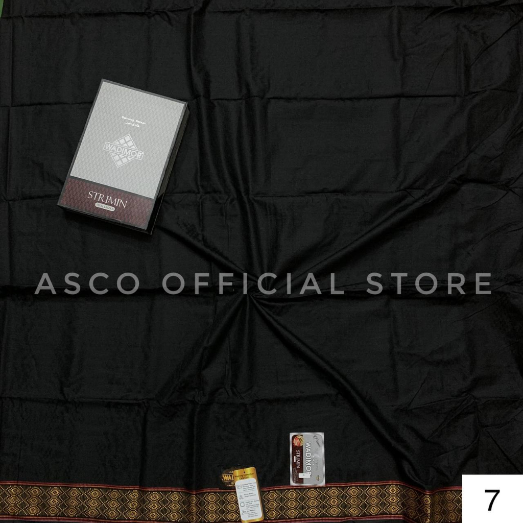 SARUNG WADIMOR STRIMIN MOTIF HITAM POLOS TERBARU