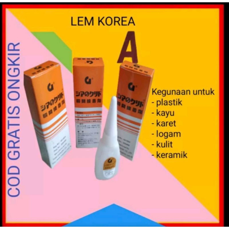 

LEM KOREA LEM PLASTIK LEM KAYU LEM KARET LEM KULIT LOGAM KERAMIK