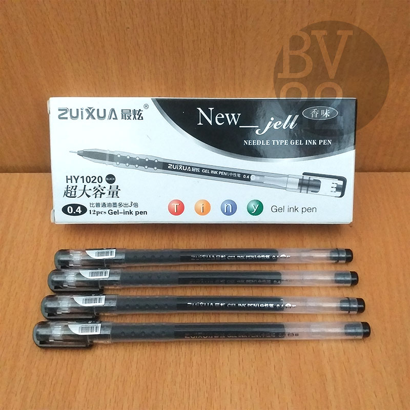 

Bolpen Gel - Pulpen ZUIXUA Warna Hitam HY 1020 0.4