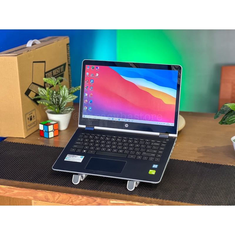 LAPTOP CONVERTABLE HP PAVILION X360 INTEL CORE I3 GEN 7TH RAM 8GB SSD 256GB LAYAR 14 WINDOWS 10