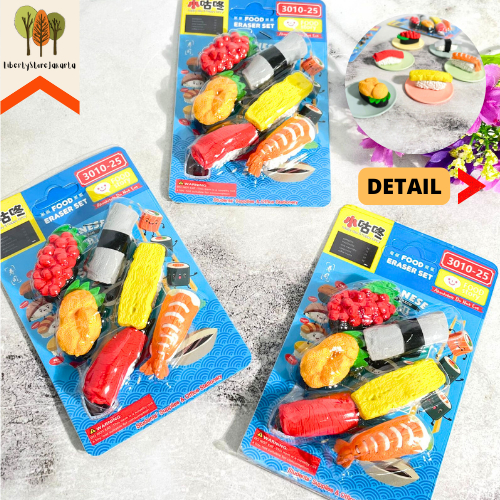

Penghapus Papan Sushi Cover 1 Set 3010-25 Food Miniatur Eraser Stationery For School Alat Tulis Kantor Sekolah Kado Ulang Tahun