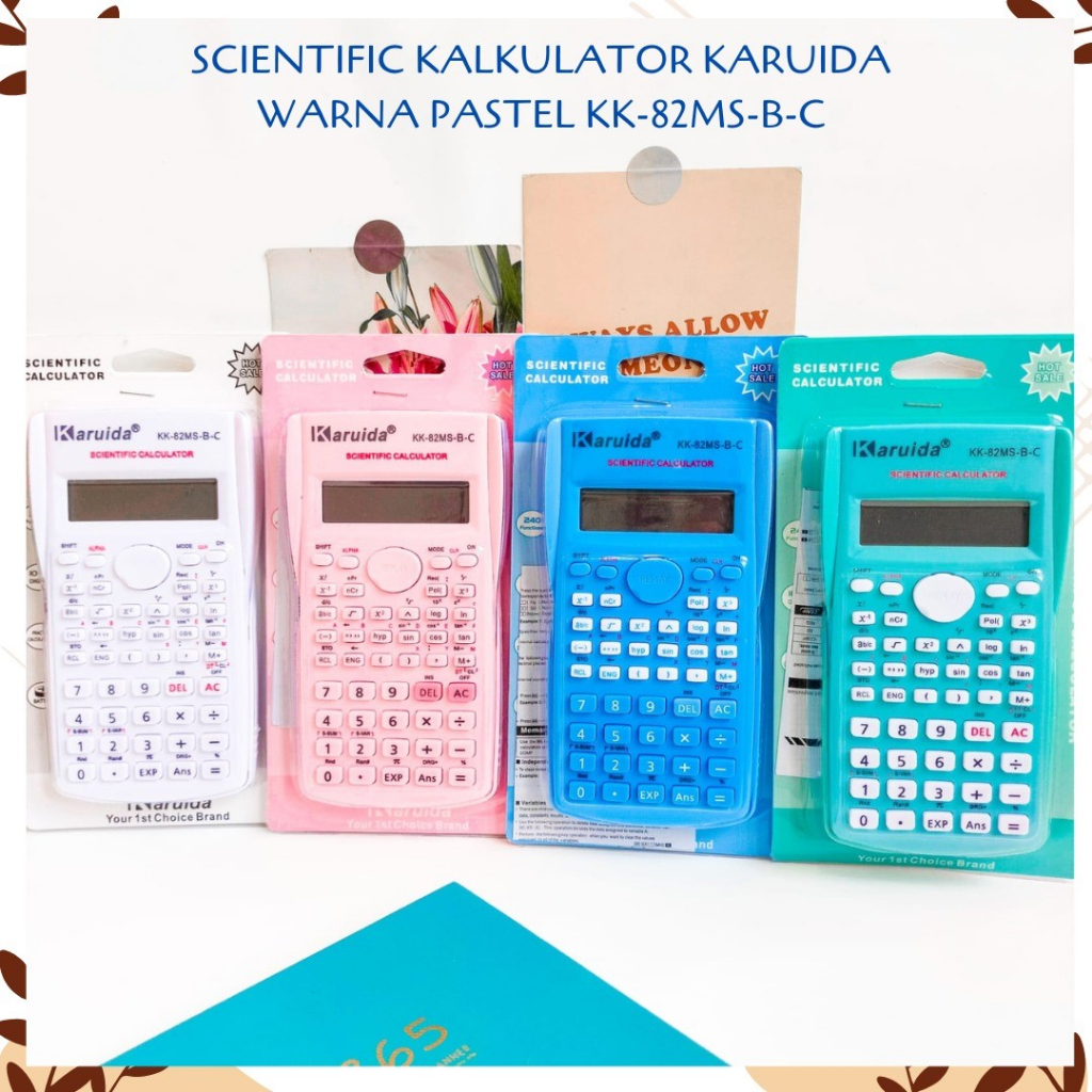 

SCIENTIFIC KALKULATOR KARUIDA WARNA PASTEL KK-82MS-B-C Calculator / Scientific / 240 Functions