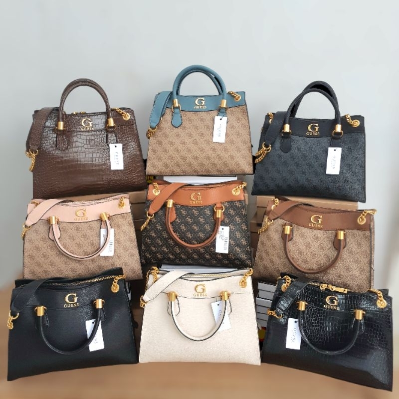 (WODB)tas nell tote bag big size with chain strap logo batik top handle ready stock cirebon kuningan