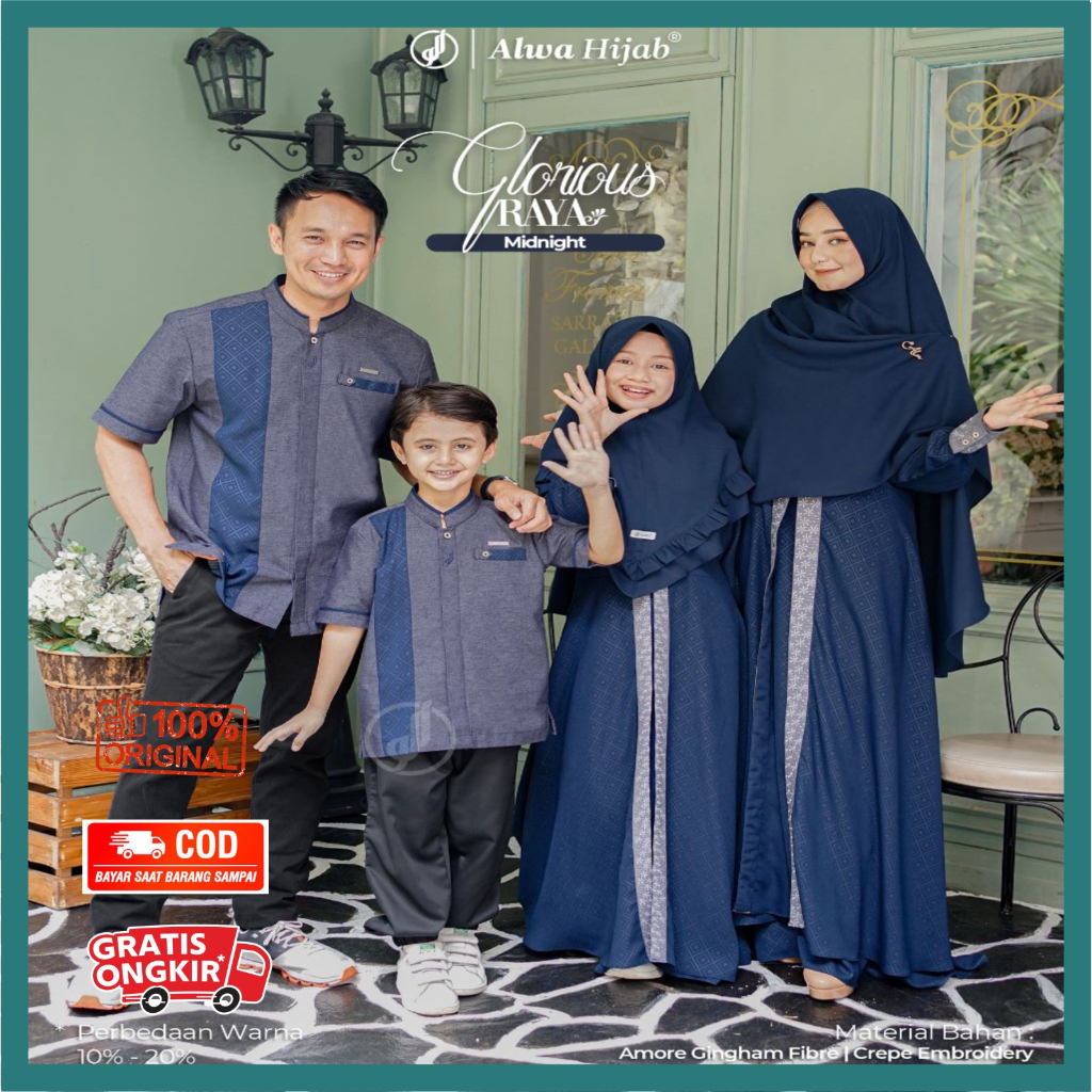 ALWA HIJAB SARIMBIT GLORIOUS RAYA MIDNIGHT // SARIMBIT KELUARGA TERBARU 2023 // READY STOCK & SIAP K
