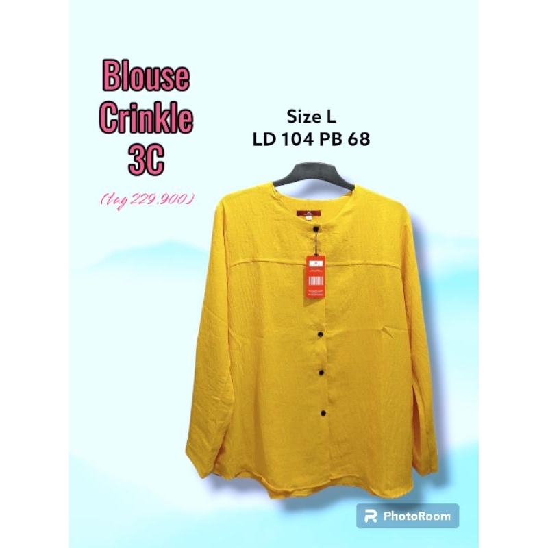 ATASAN CEWEK BLOUSE CRINKLE 3C POLOS