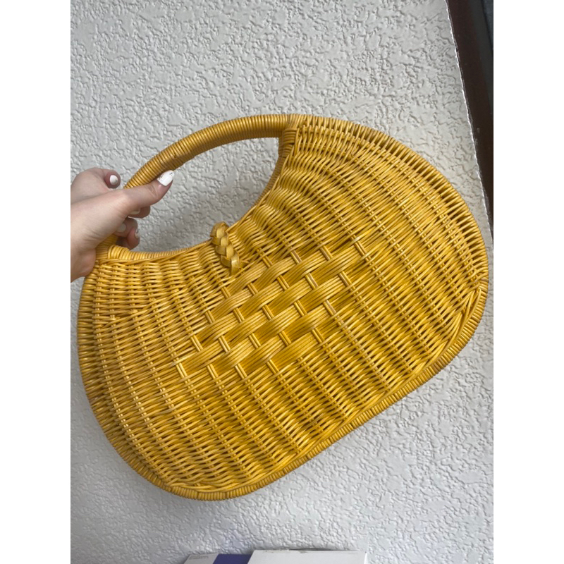 TAS ROTAN- tas bali wanita- tas pantai, tas rotan kuning