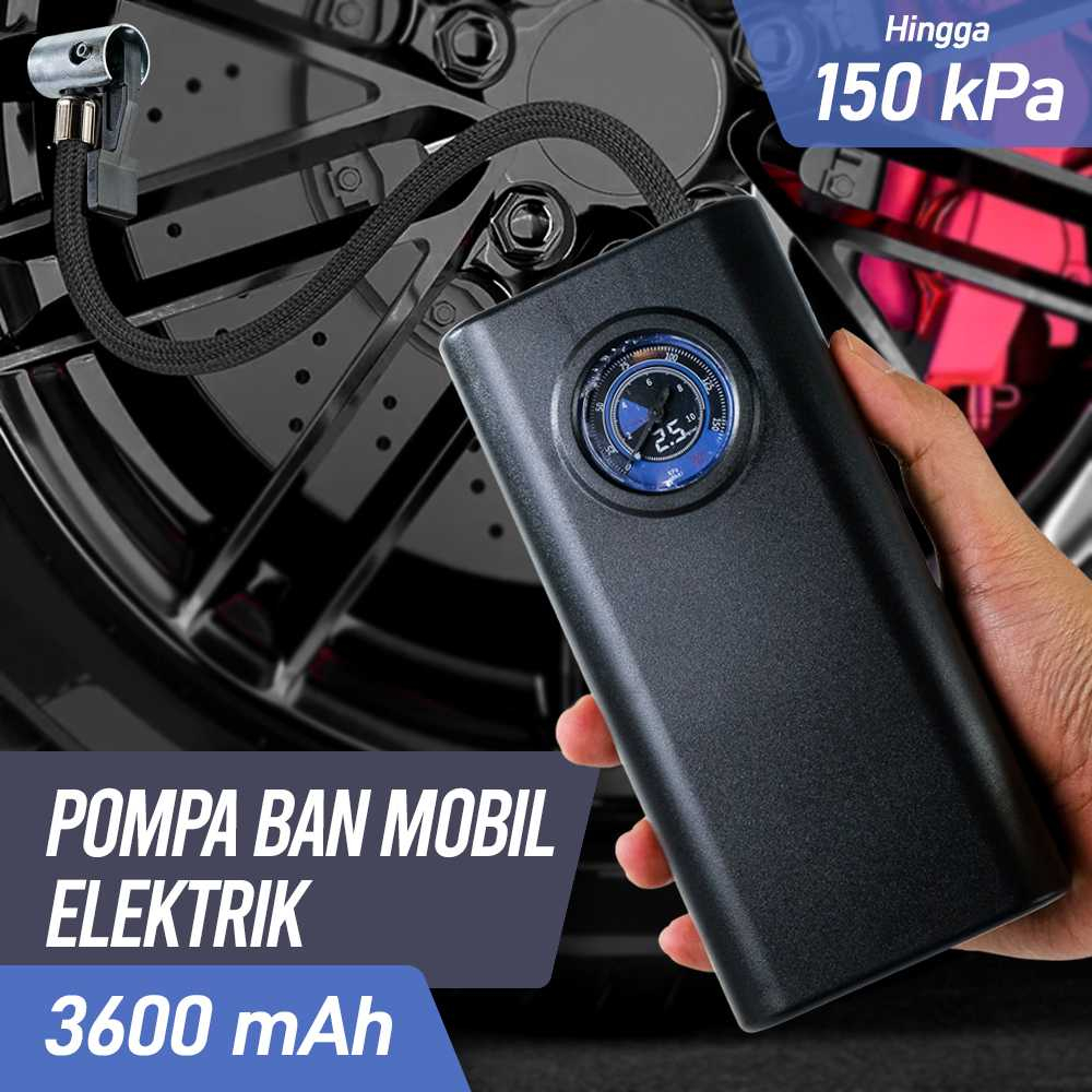 EAFC Pompa Ban Mobil Elektrik Inflator Portable 3600 mAh