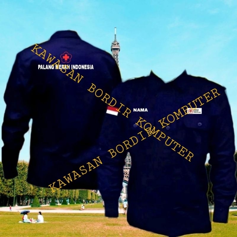 Terbaru seragam PMI kemeja PMI pdh PMI baju PMI seragam palang merah Indonesia kemeja palang merah I
