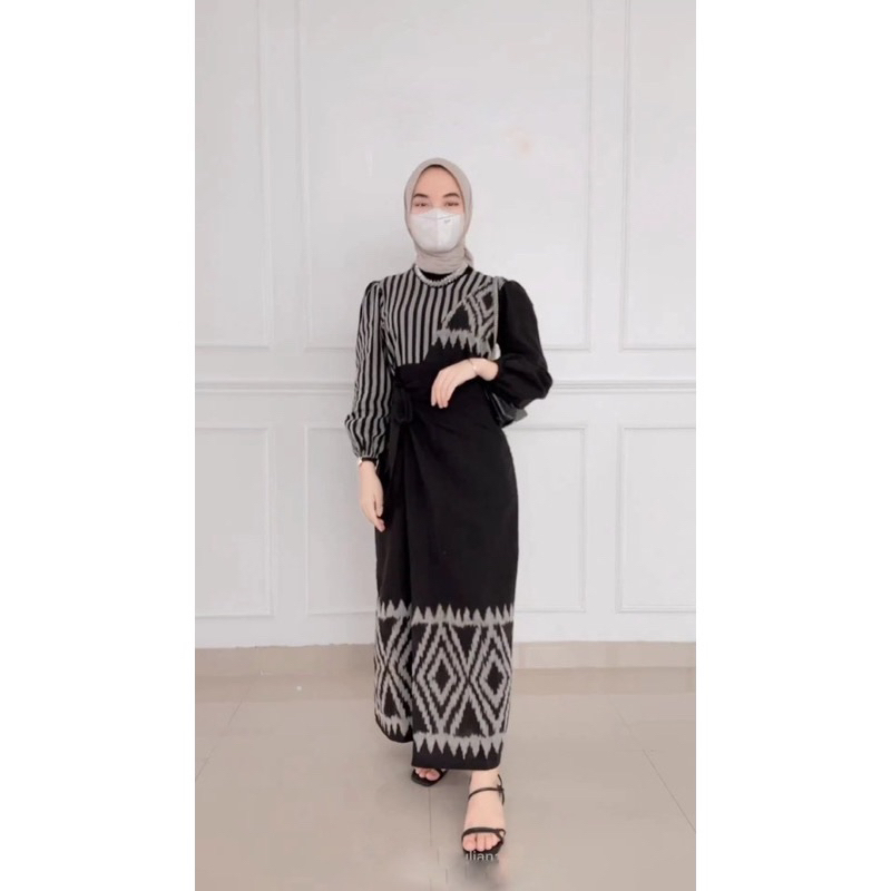 Baju Tenun couple sarimbit hitam kalimantan