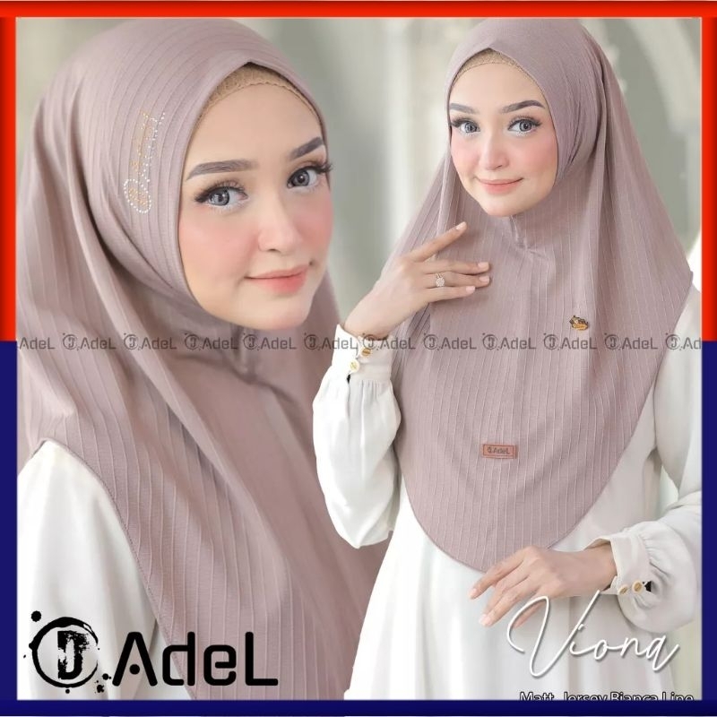 ❤ NAJMA ❤ Jilbab Instan BERGO VIONA ORI ADEL Hijab Khimar Kerudung Bergo INSTAN JERSEY BIANCA LINE N