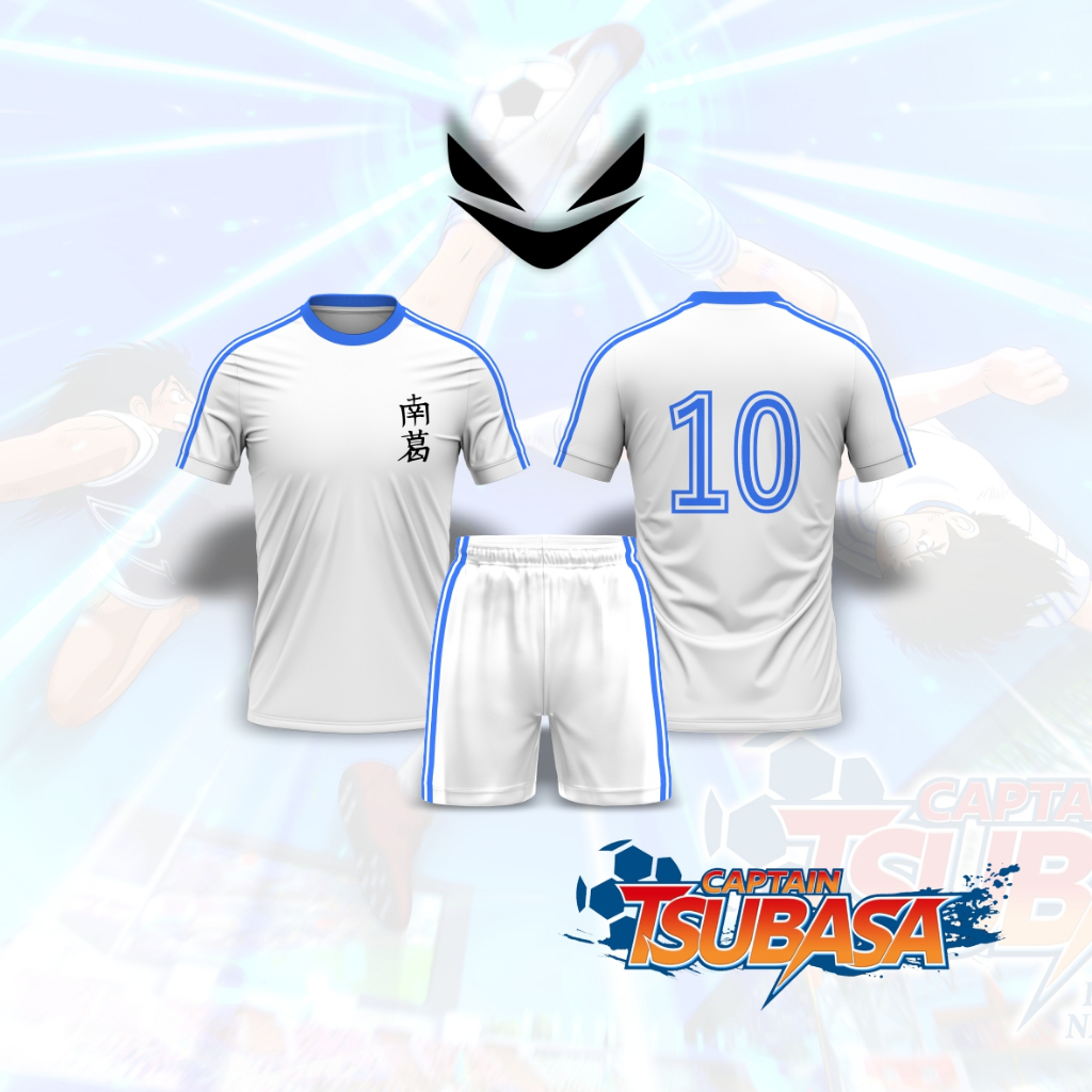 Jersey Futsal & Football Motif VL Replika Anime Captain Tsubasa Nankatsu Full Print Jersey Cosplay