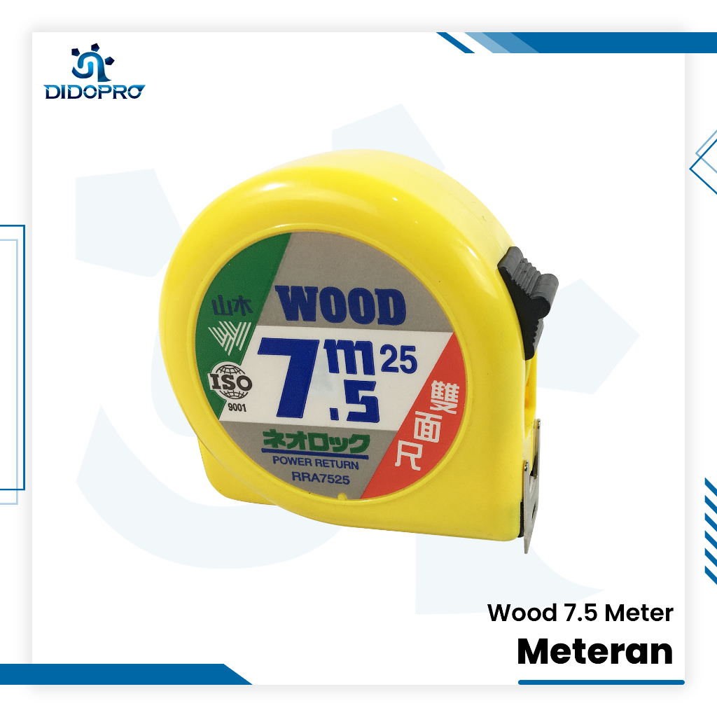 Meteran 7.5 Meter Tukang Paling Bagus 7.5 Bangunan Wood Roll Bolak Balik