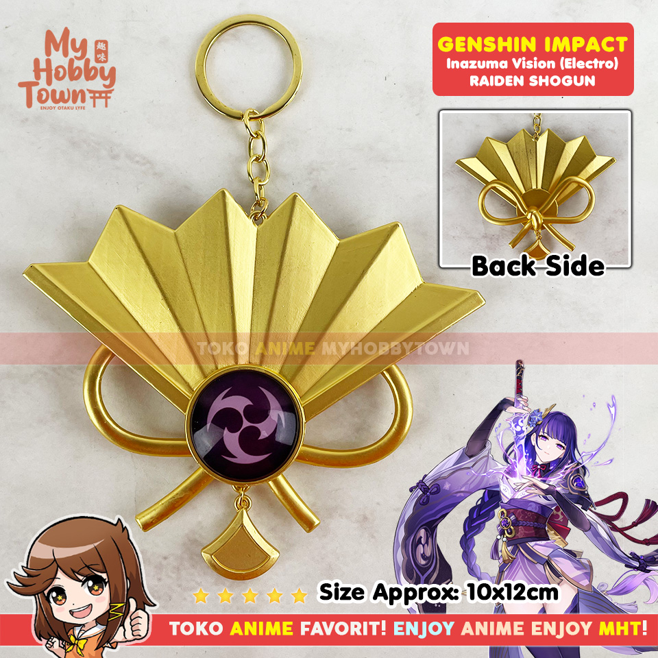 Gantungan Kunci Vision Genshin Impact Raiden Shogun Ei Baal Electro