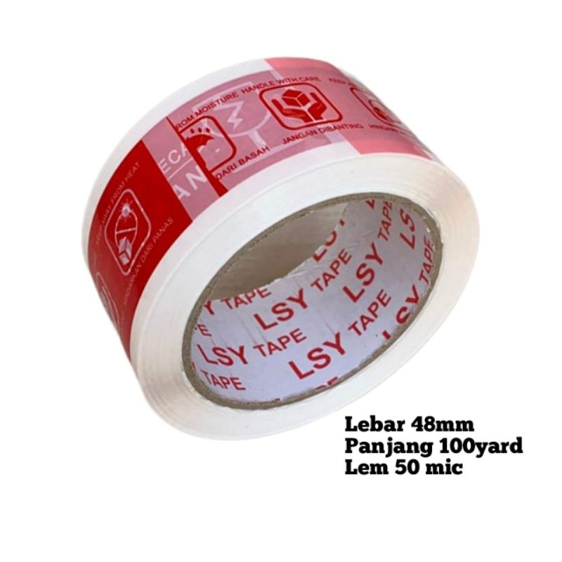

lakban fragile premium 3 in 1 LSY ( 48mm x 100yard )