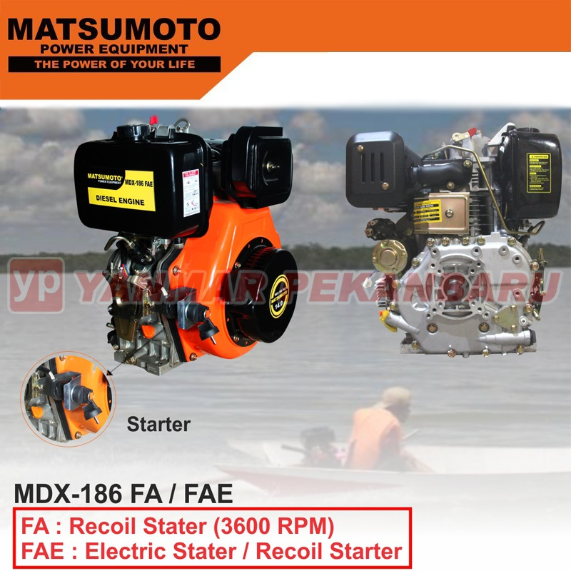 Mesin Penggerak Bensin / Gasoline Engine MATSUMOTO MDX186-FA