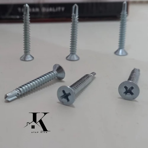 Skrup Lisplank 3,2 cm Camel / Skrup Baja Ringan 100 / Skrup Fibersemen Plank