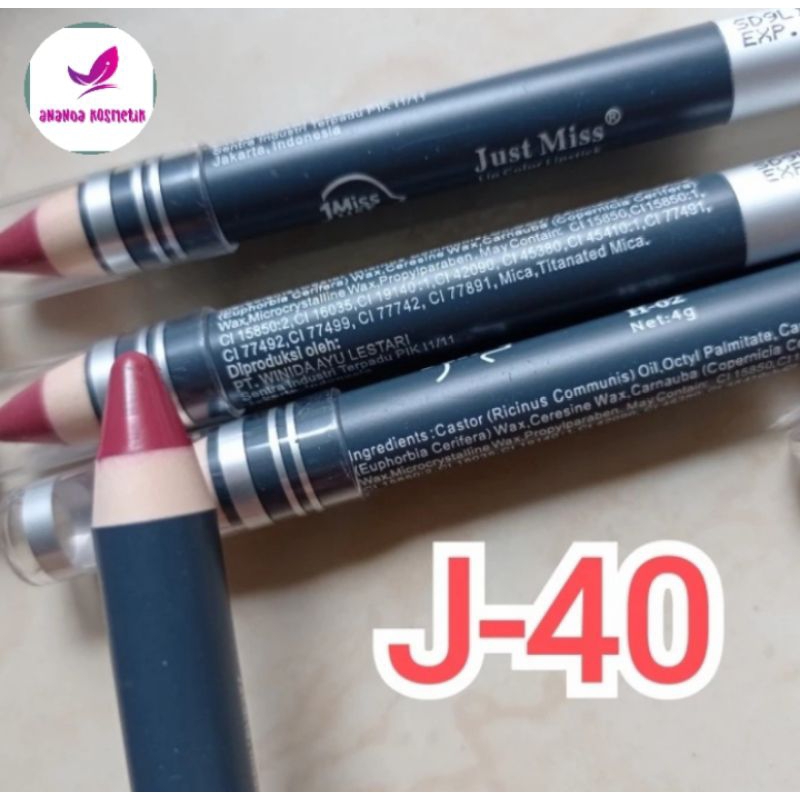 LIPSTIK SERUT JUST MISS j-40 / LIPSTIK PENSIL JUSTMISS SERUT J40
