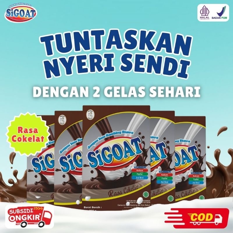 

5 BOX SIGOAT COKELAT SUSU KAMBING ETAWA BUBUK ORIGINAL MURAH ATASI NYERI LUTUT TULANG SENDI ASAM URAT BATUK MENAHUN ASMA PARU-PARU