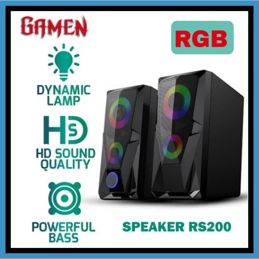 MH - Speaker Gaming PC RGB Robot Gamen 3.5mm AUX Stereo