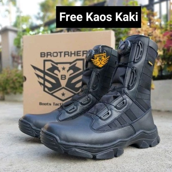 SEPATU PDL BROTHER TALI PUTAR/ NINJA/ TNI POLRI SECURITY/ TERBARUUU/ SAFETY/ KULIT SAPI