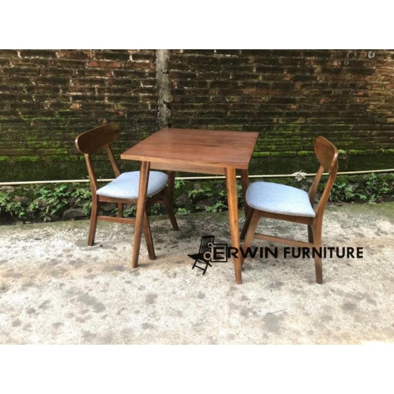 Meja sigle cafe ropan jok- meja cafe terlaris- meja ropan  - set kursi cafe ropan