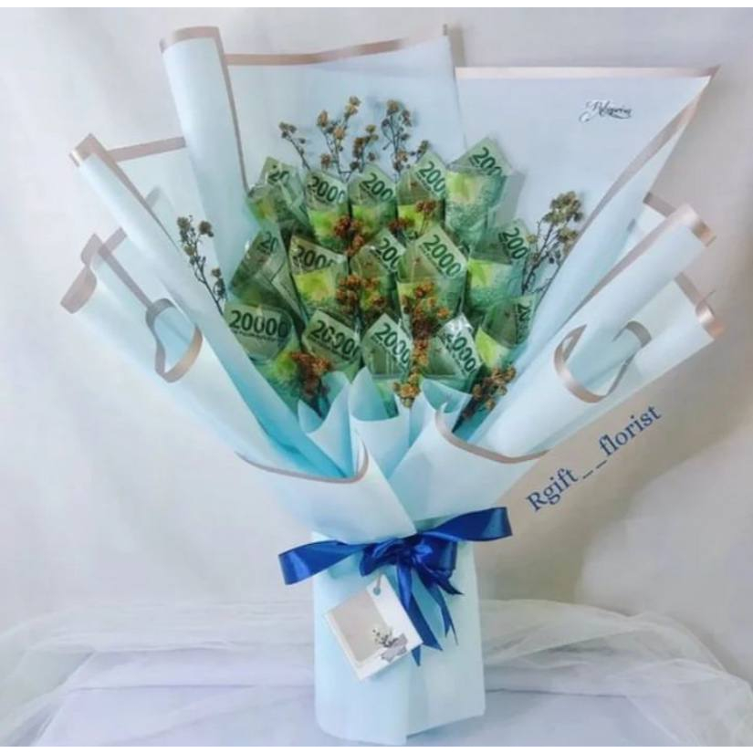 Buket Uang Kosongan Buket Uang Isi Sendiri-Buket rangka uang 16-25 Lembar