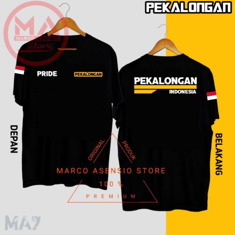 KAOS PREMIUM FASHION PRIA MAUPUN WANITA DESAIN TULISAN PRIDE PEKALONGAN INDONESIA | MA7 JTG
