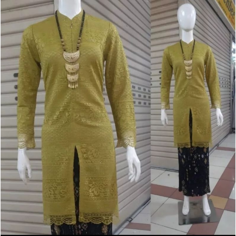 Set Kebaya Tunik Brokat Busui Frendly / Kebaya Tunik / Kebaya Kondangan / Kebaya Modern / Kebaya Bro