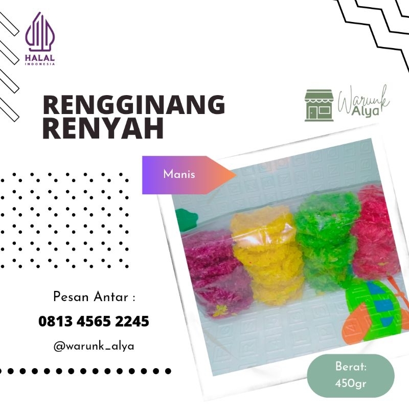 

Rengginang Siap Goreng: Kelezatan Bawang Warna-warni yang Gurih! (500gr)