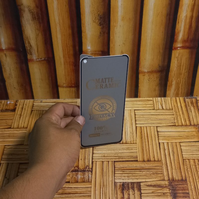 Tempered glass Ceramic Oppo A53 CPH2127 Tg Anti Spy Privacy gelap oppo cph 2127