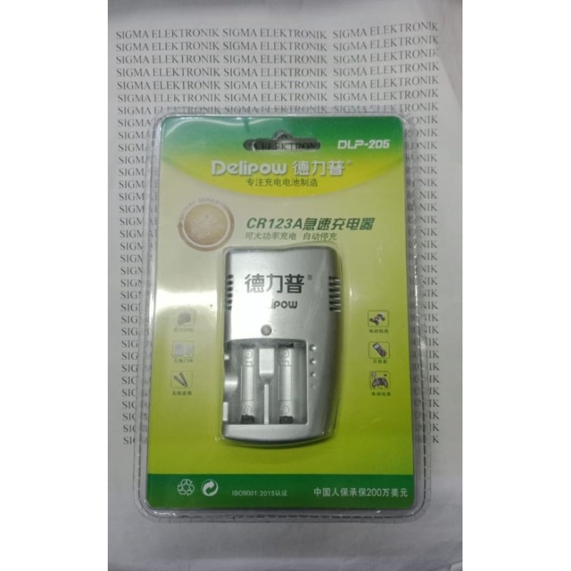 CHARGER BATERAI DELIPOW CR 123A,