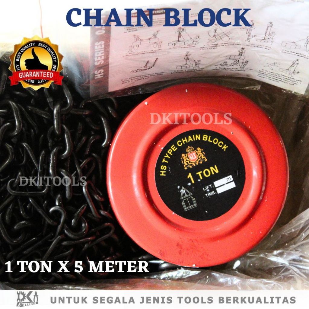Chain Block/Takel 1ton 2ton 3ton 5ton X 5meter