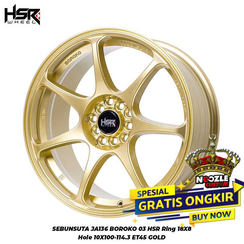 VELG MOBIL REBORN CRV R18 PELEK HSR RING 18 TERBARU LUBANG 5 TYPE SEBUNSUTA