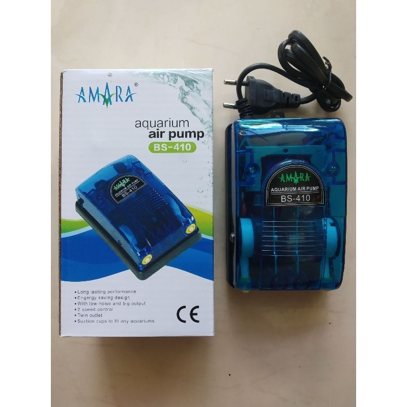 Aerator 2 lubang airpump / mesin gelembung oksigen aquarium & kolam ikan hias