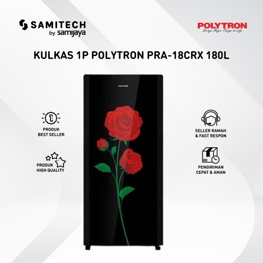 KULKAS 1 PINTU POLYTRON PRA-18CRX 18 CRX 18CRX 172 LITER